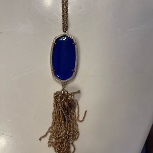 Kendra Scott blue long tassel necklace